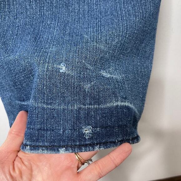 Rock & Republic Mens Taylor Bootcut Jeans 34 Embellished Flap Pockets Distressed - Picture 11 of 12